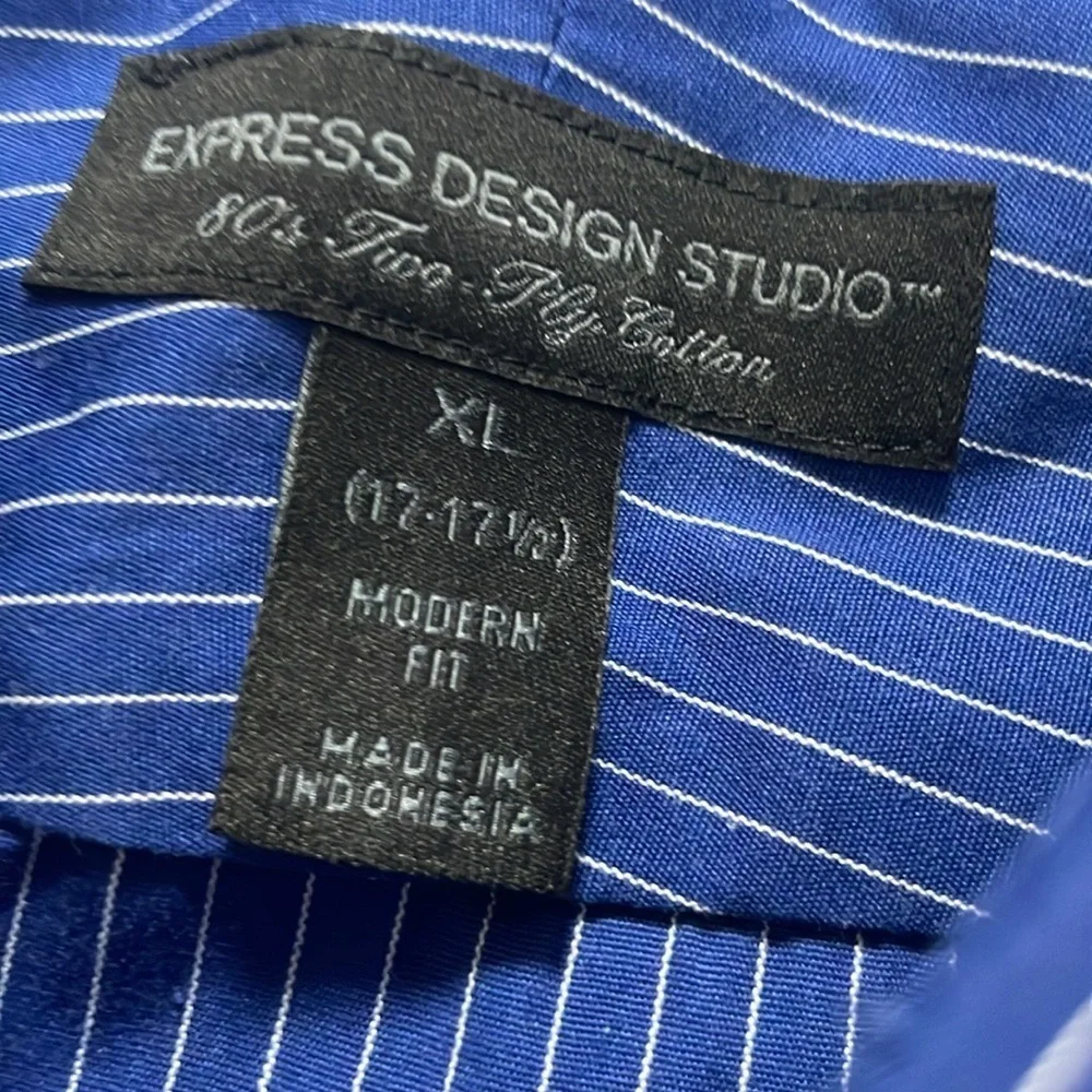 EXPRESS design studio 80s to ply cotton size XL (17-17.5) - Picture 3 of 5